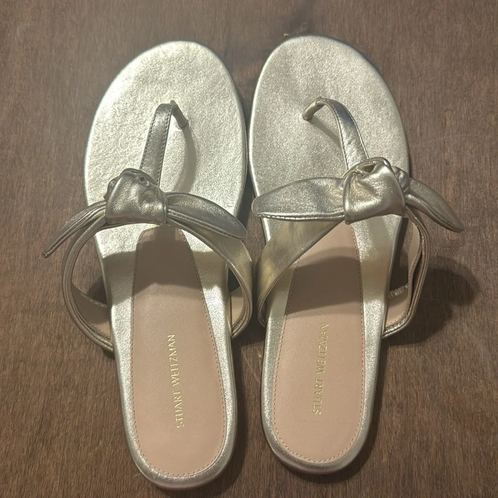 STUART WEITZMAN Leather Flat Sandals‎ - Picture 3 of 6